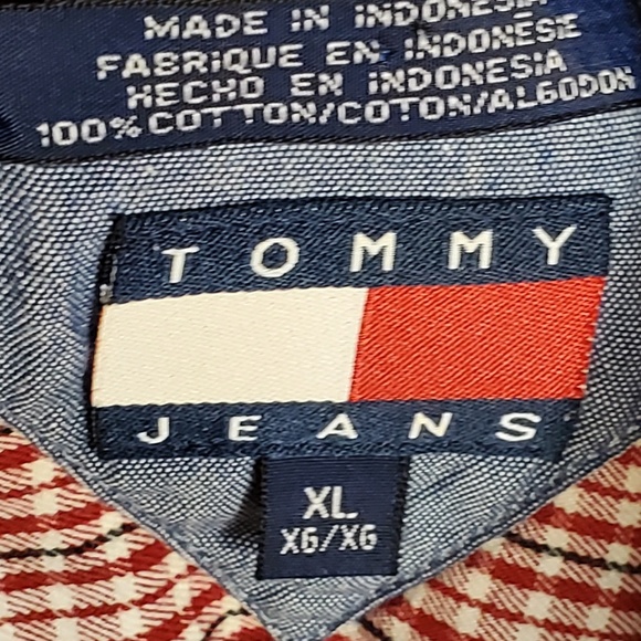Tommy Hilfiger plaid button down XL - Picture 2 of 5